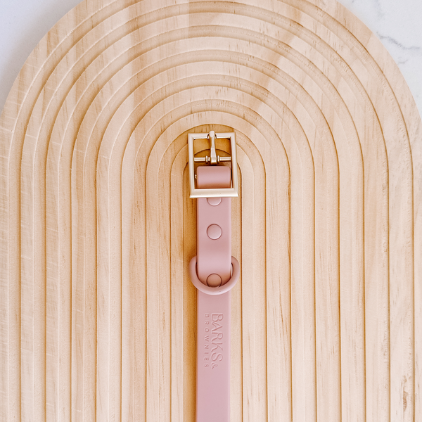 Waterproof Dog Collar - Powder Pink