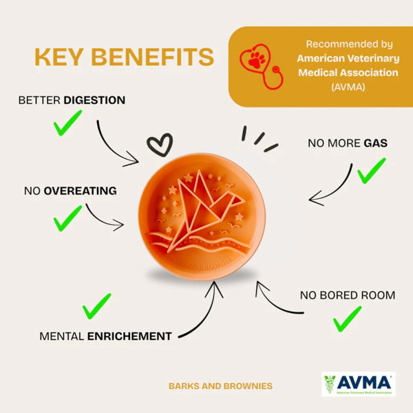 Signature Origami Slow Feeder Orange