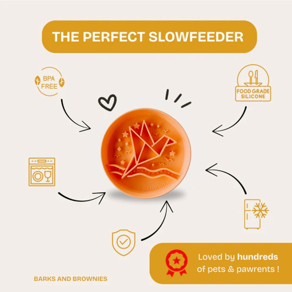 Signature Origami Slow Feeder Orange