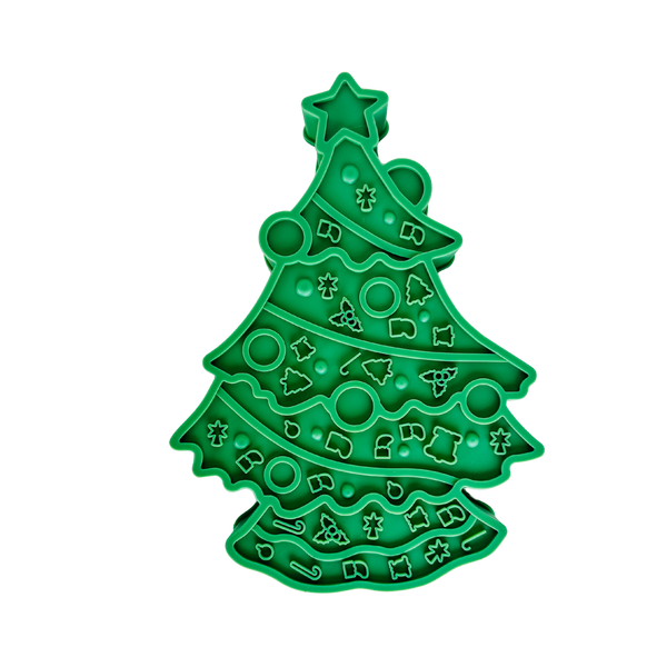 2 in 1 Christmas Tree Slow Feeder + Lick Mat | Green