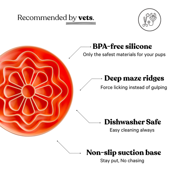 Flower Slow Feeder - Tangerine