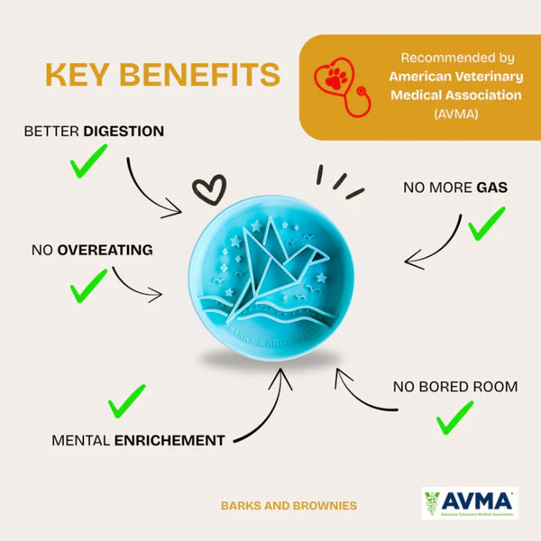 Signature Origami Slow Feeder Blue