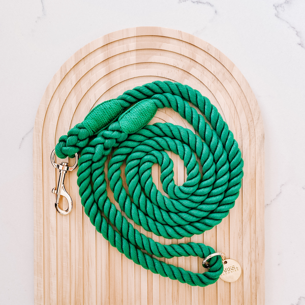 Cotton Rope Dog Leash - Grass
