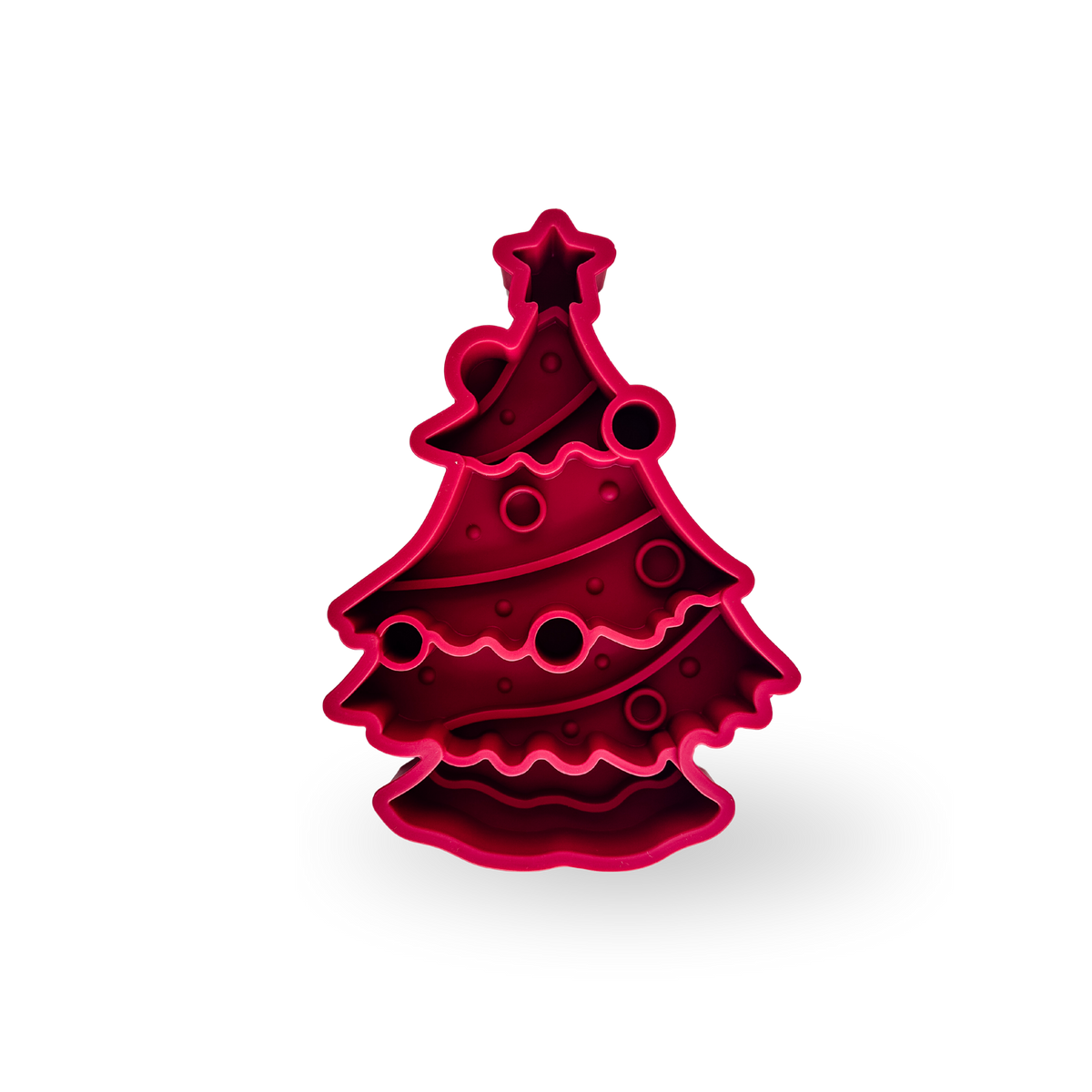 Christmas Tree 2-in-1 Slowfeeder + Lickmat | Cranberry Red