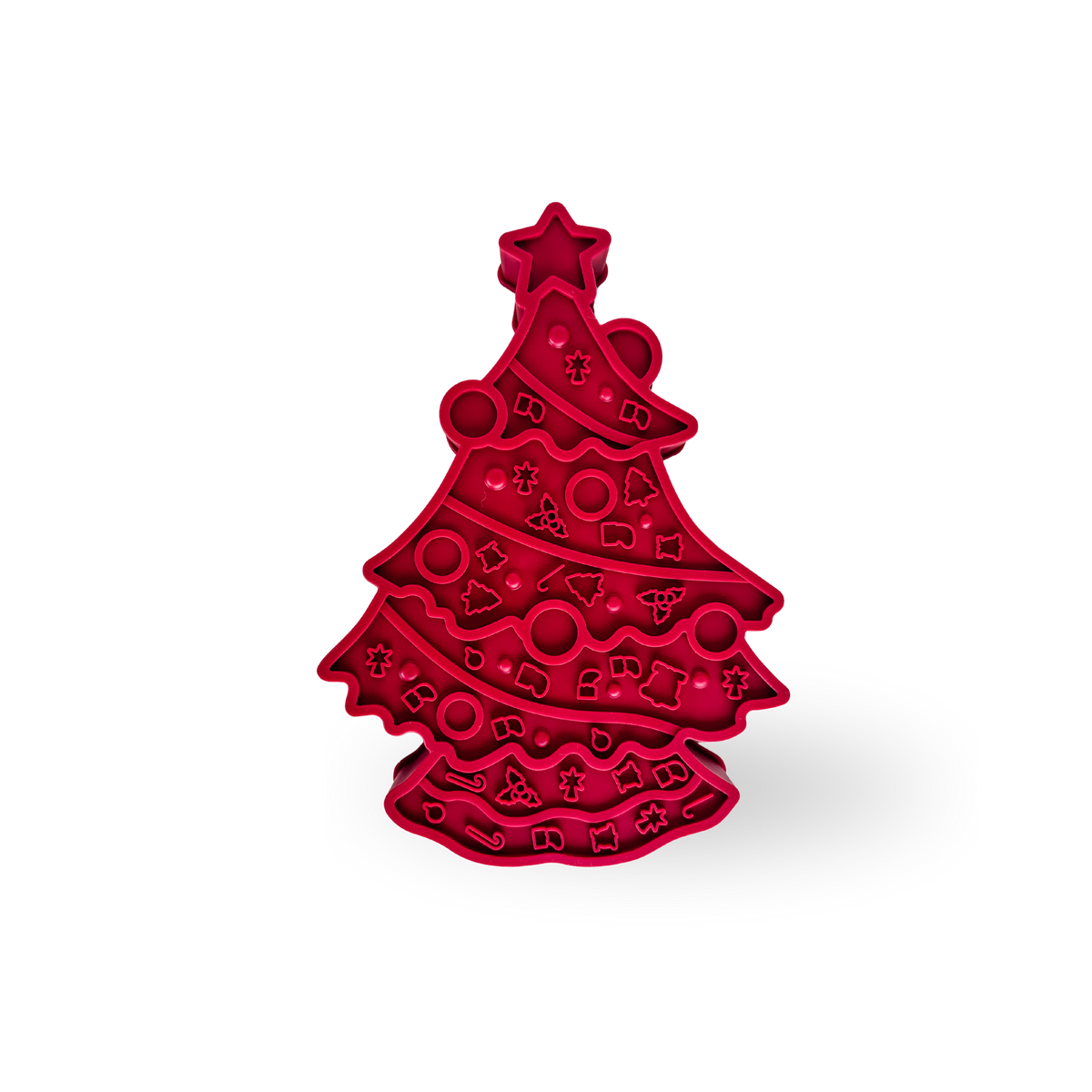 Christmas Tree 2-in-1 Slowfeeder + Lickmat | Cranberry Red