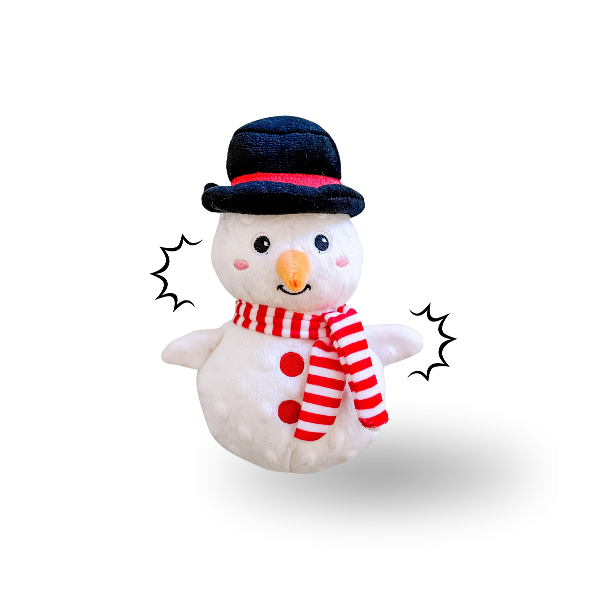 Squeaky Snowman Plush Dog Toy