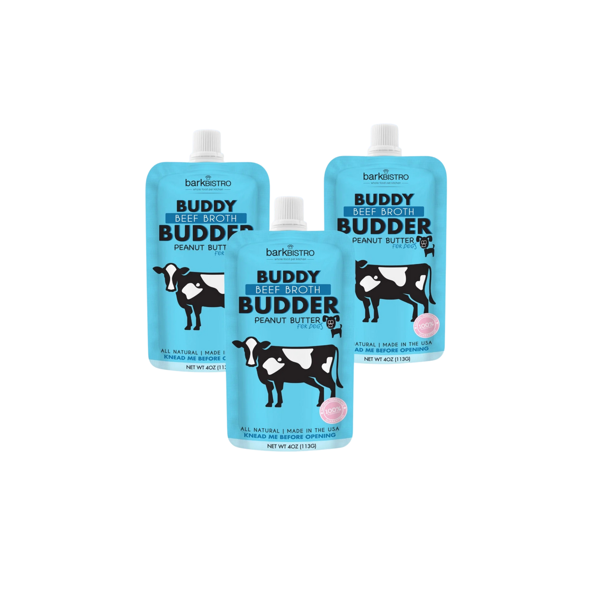 3pk Beef Broth Buddy Budder - Dog Peanut Butter