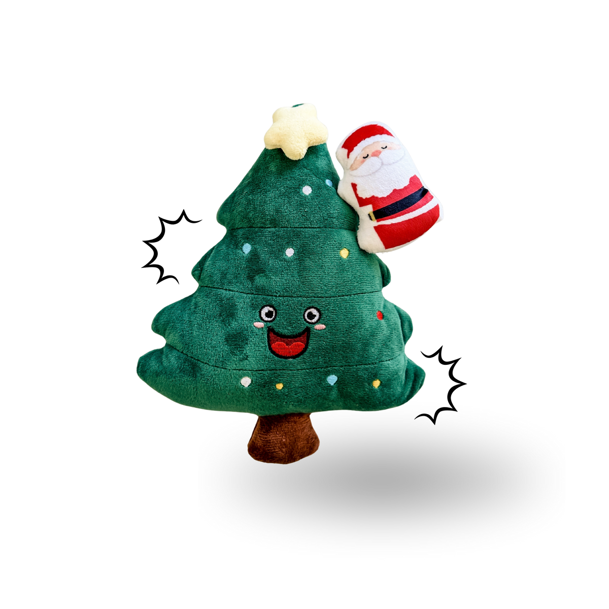 Squeaky Christmas Tree Plush Dog Toy