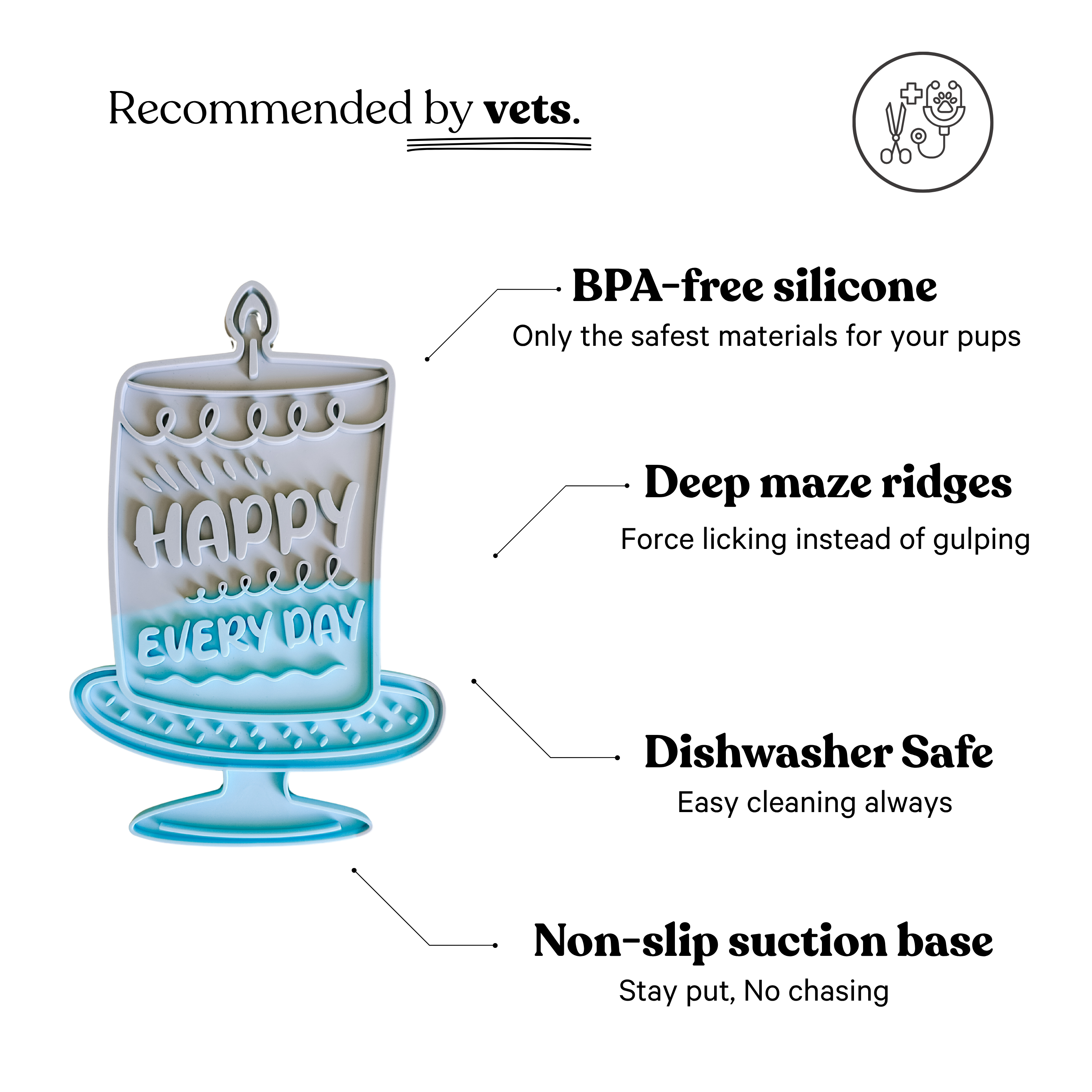 Happy Lick Mat | Blue