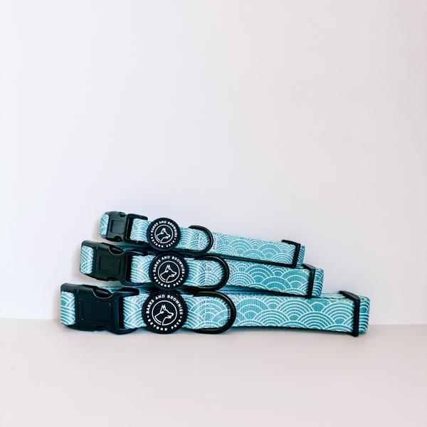 Japanese Waves Dog Collar