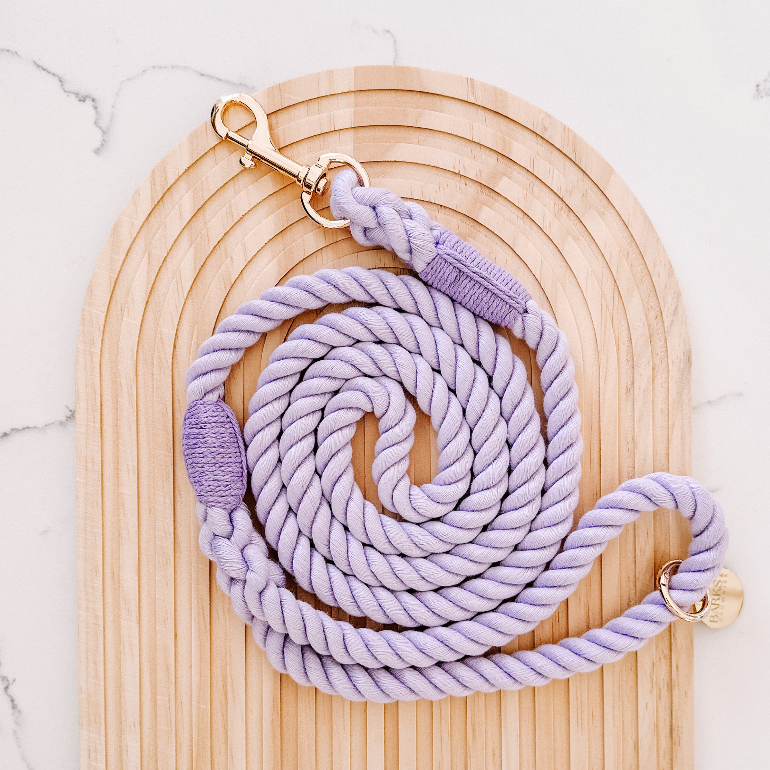 Cotton Rope Dog Leash Tea Lavender