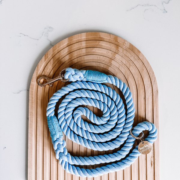 Cotton Rope Dog Leash -  Sky