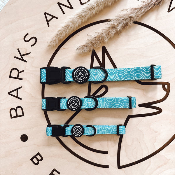 Japanese Waves Dog Collar