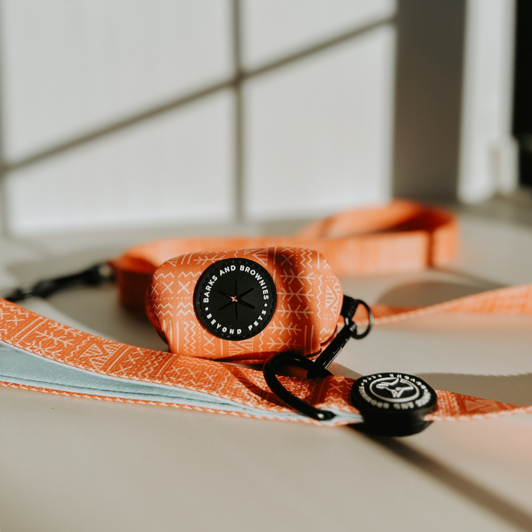 Orange Boho Waste Bag Dispenser