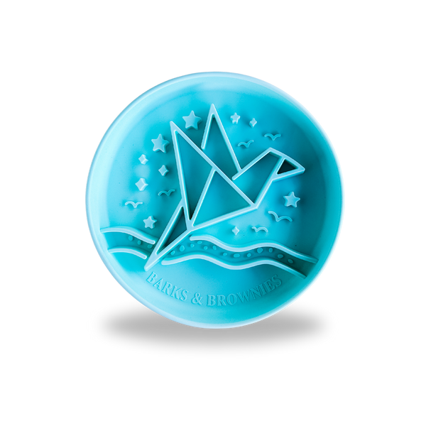 Signature Origami Slow Feeder Blue